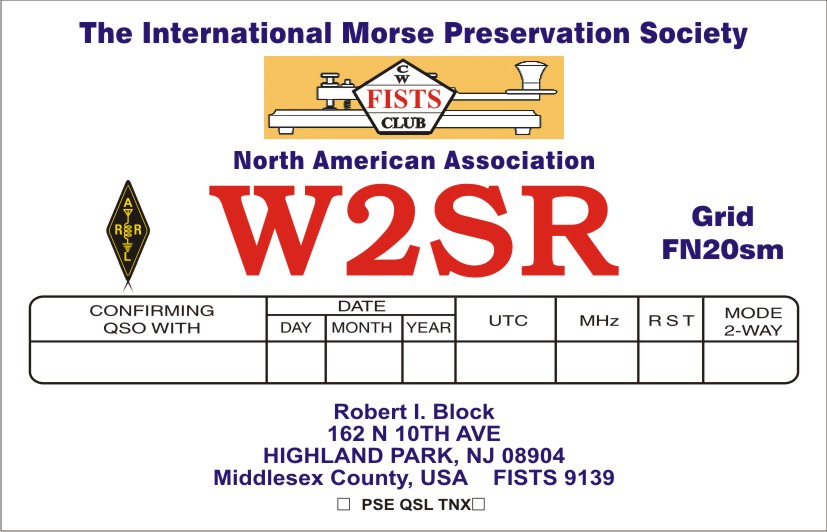 FISTS QSL CARDS